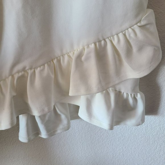 Lulu's US M Sealed With A Kiss White Ruffled Bodycon Dress Stretch NEW *Flawed* - Picture 8 of 15